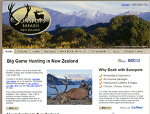 Tablet Screenshot of biggamehuntingnewzealand.com